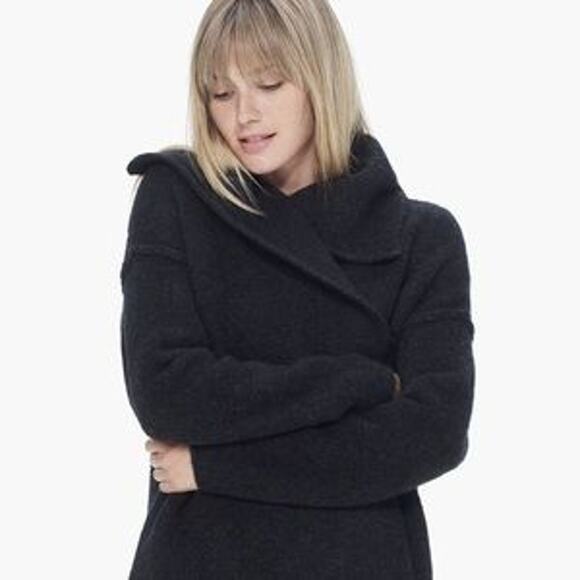 JAMES PERSE Blanket Coat in Charcoal Gray  Merino Wool Yak Hair  SZ XS - Picture 2 of 12